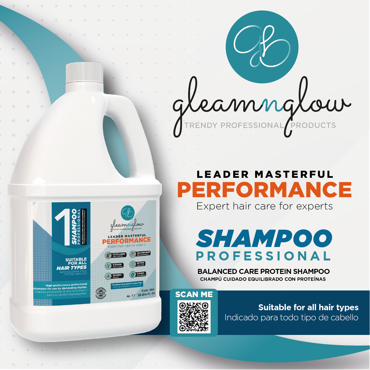 Shampoo Leader Masterful Performance 4L by Gleamnglow