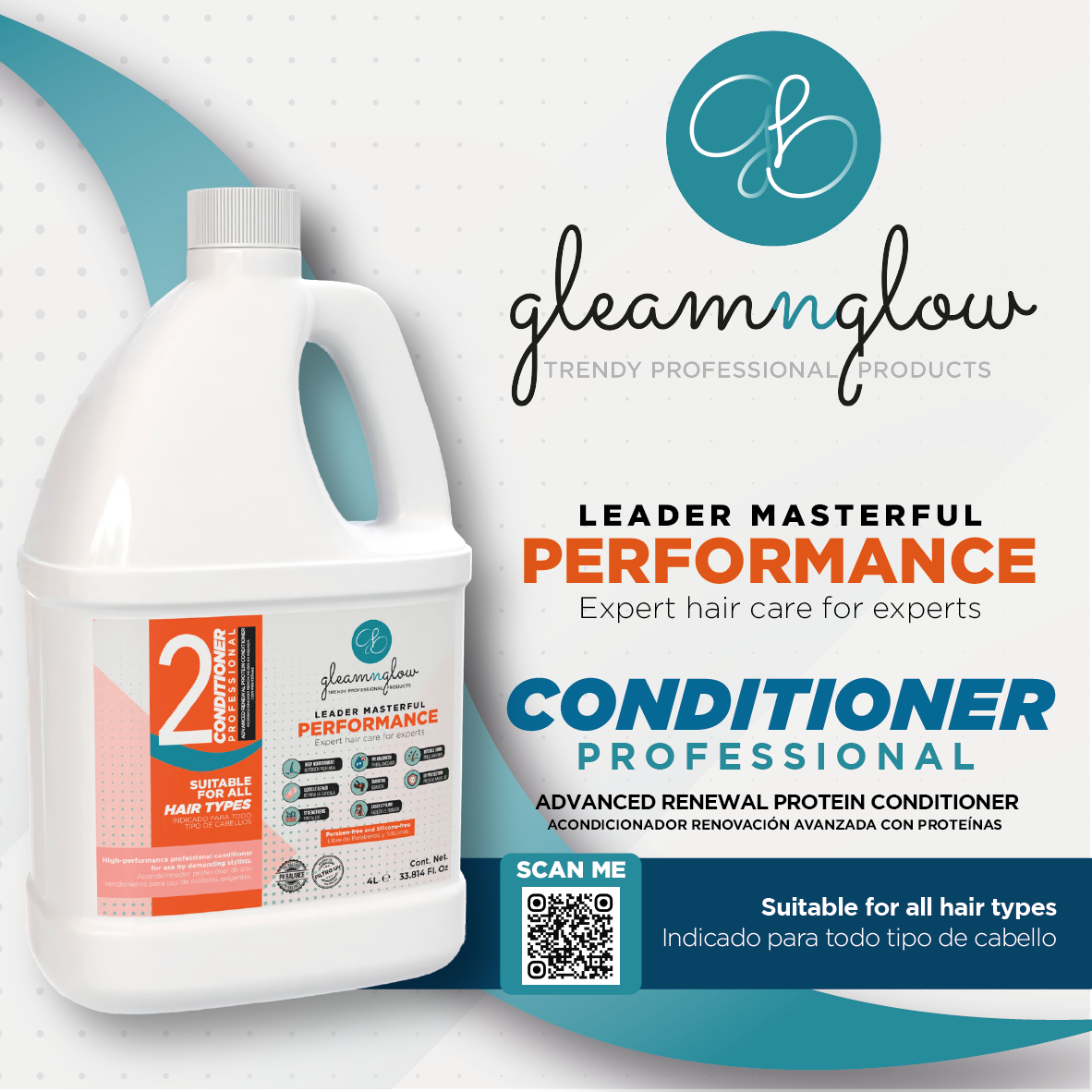 Acondicionador Leader Masterful Performance 4L de Gleamnglow