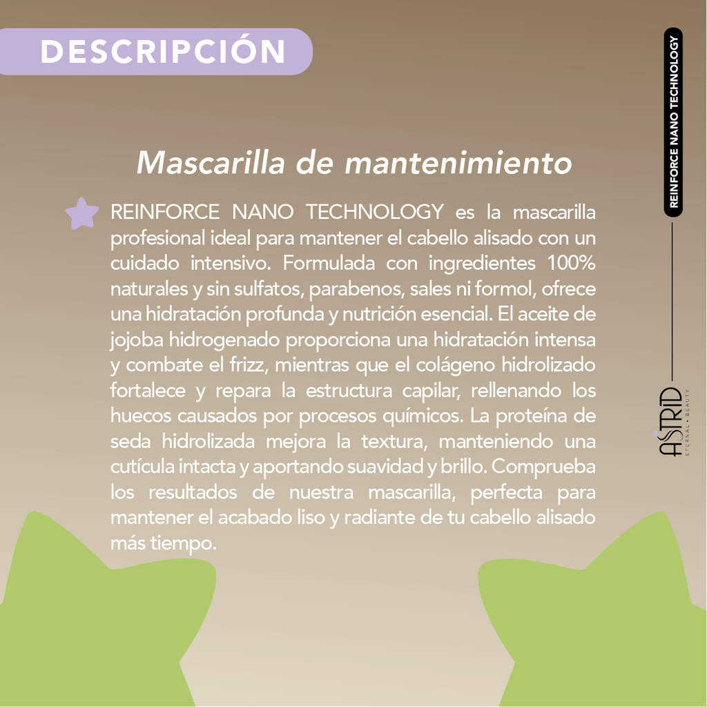 Mascarilla de mantenimiento Reinforce Nanoplasty 250g de Astrid