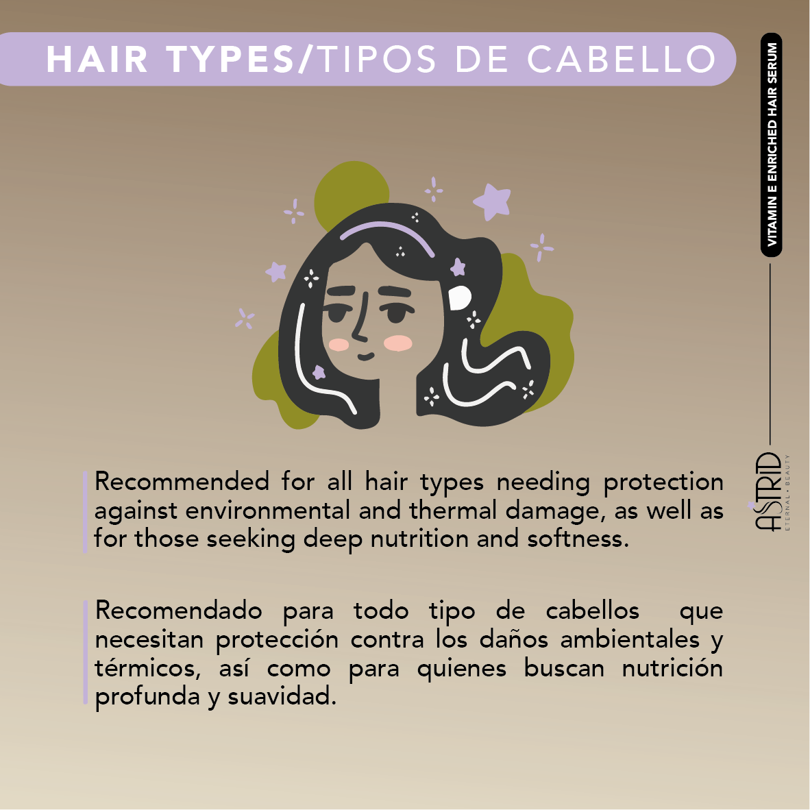 Sérum capilar enriquecido con vitamina E, 40 cápsulas, por Astrid
