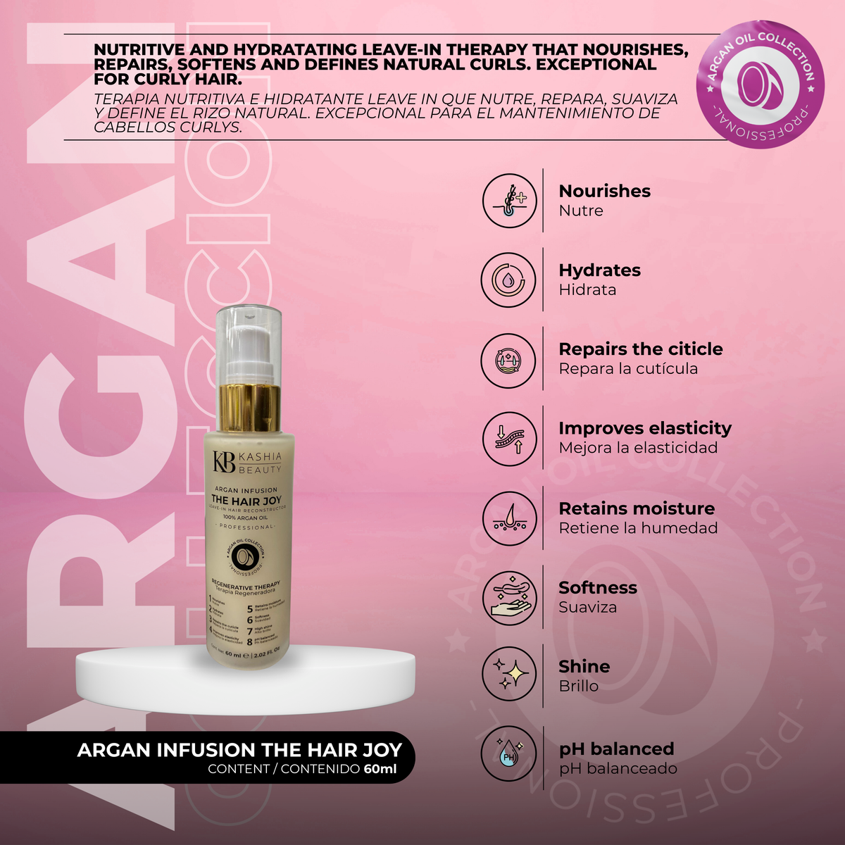 Argan Infusion The Hair Joy 60ml de Kashia Beauty