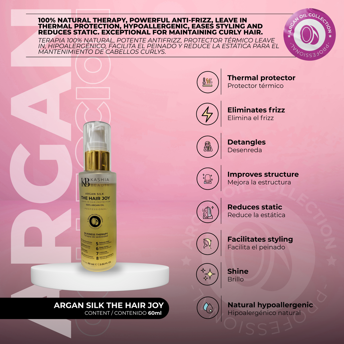 Argan Silk The Hair Joy 60ml de Kashia Beauty