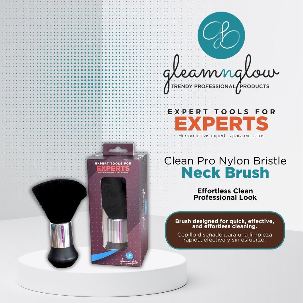 Cepillo para cuello de cerdas de jabalí Clean Pro de Gleamnglow