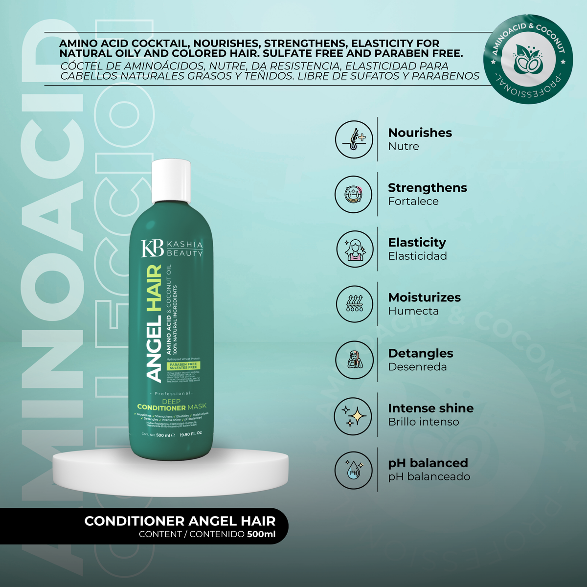 Acondicionador Angel Hair 500ml de Kashia Beauty