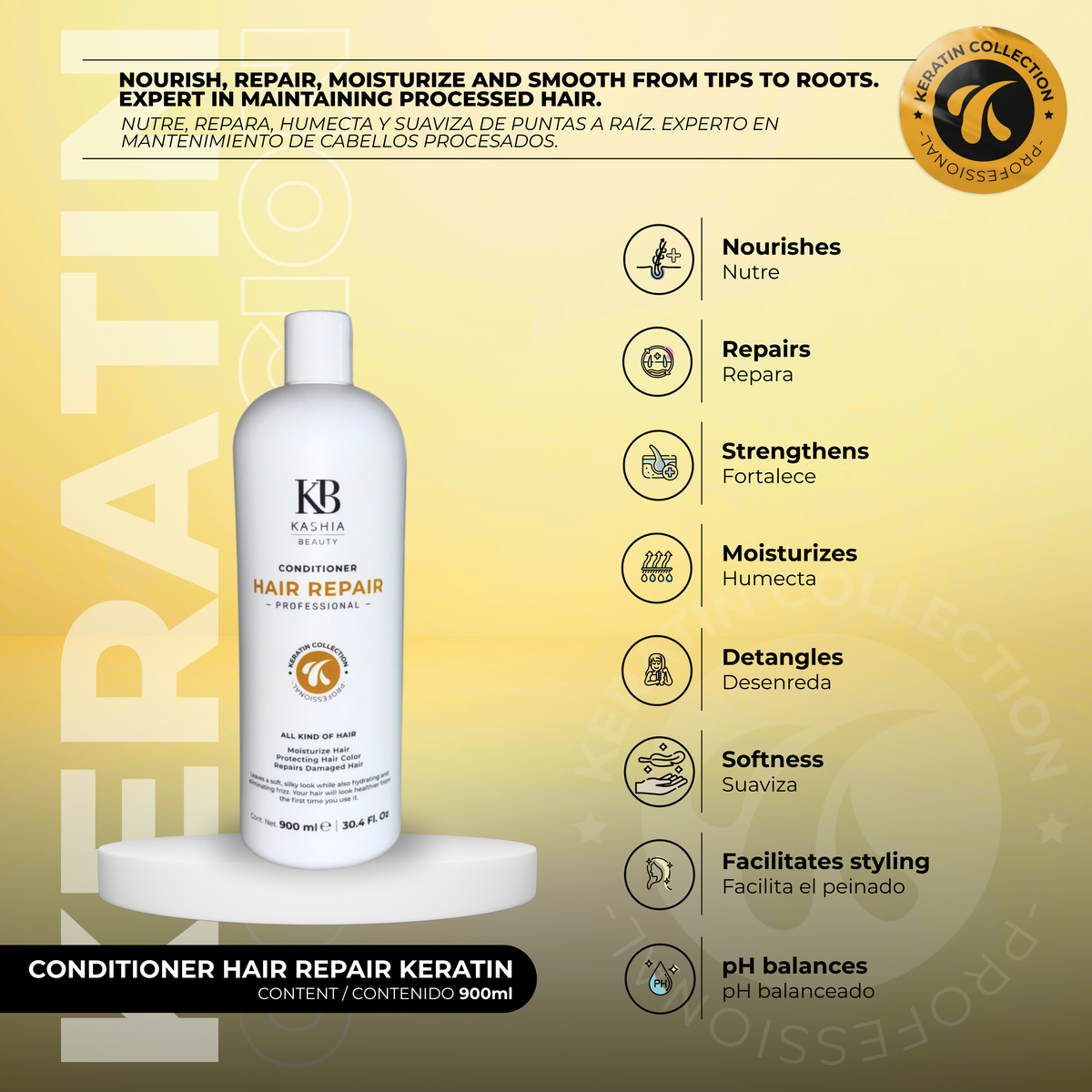 Kit de mantenimiento Nº1 Solución para cabello saludable de Kashia Beauty