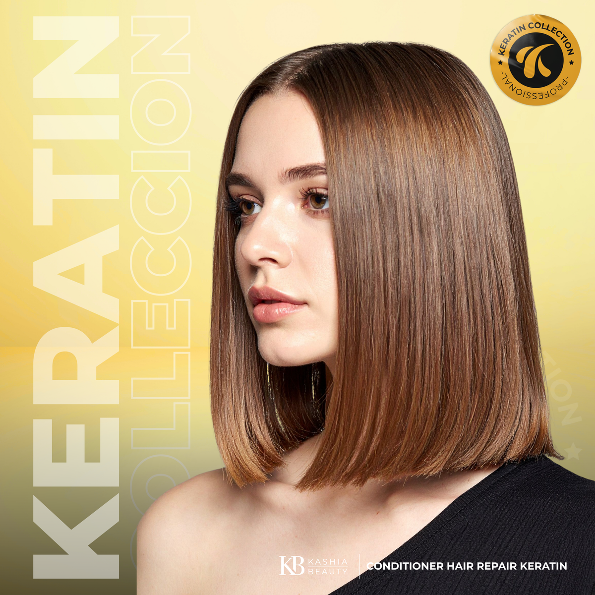 Champú y acondicionador reparador capilar con queratina de Kashia Beauty
