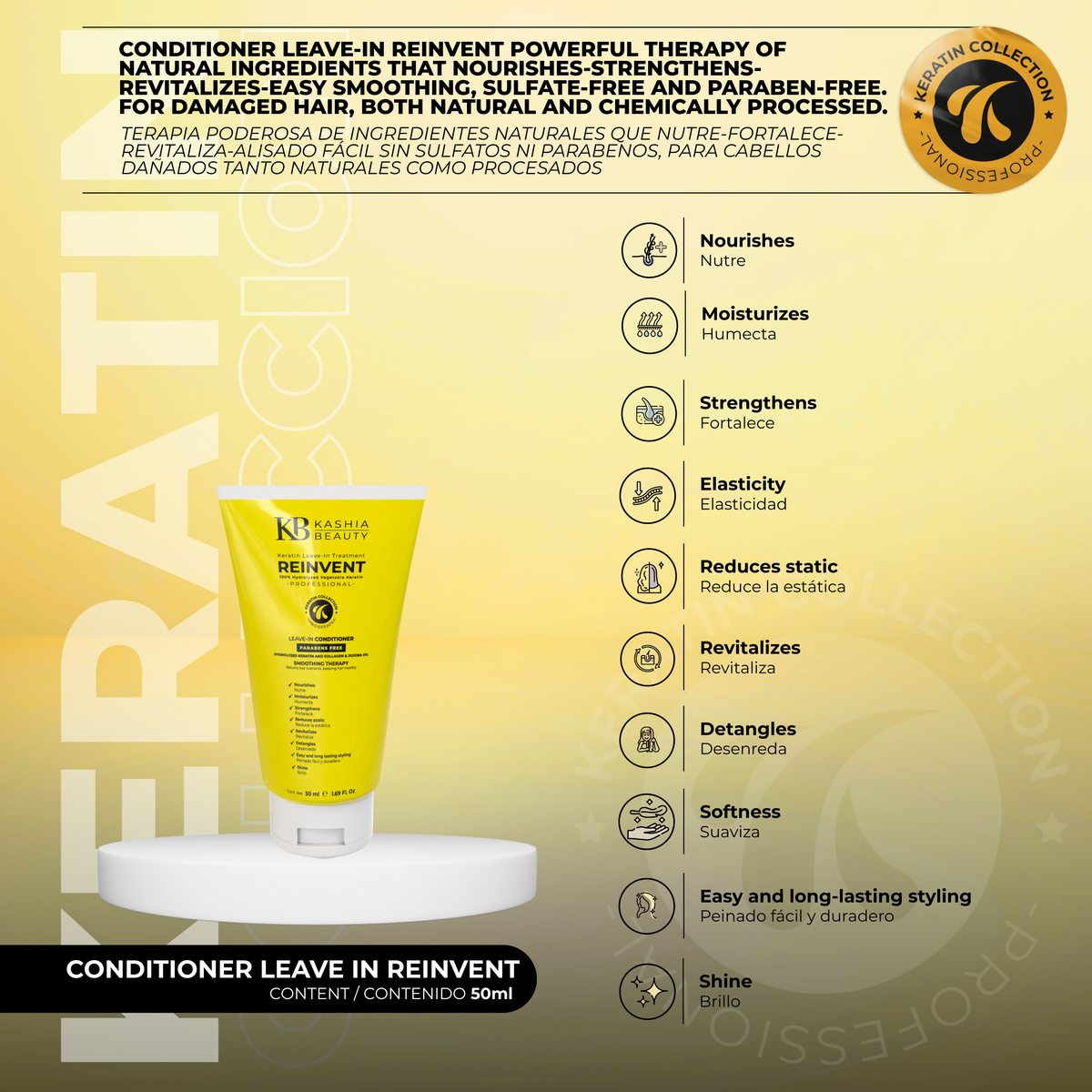 Acondicionador sin aclarado Reinvent 50 ml de Kashia Beauty