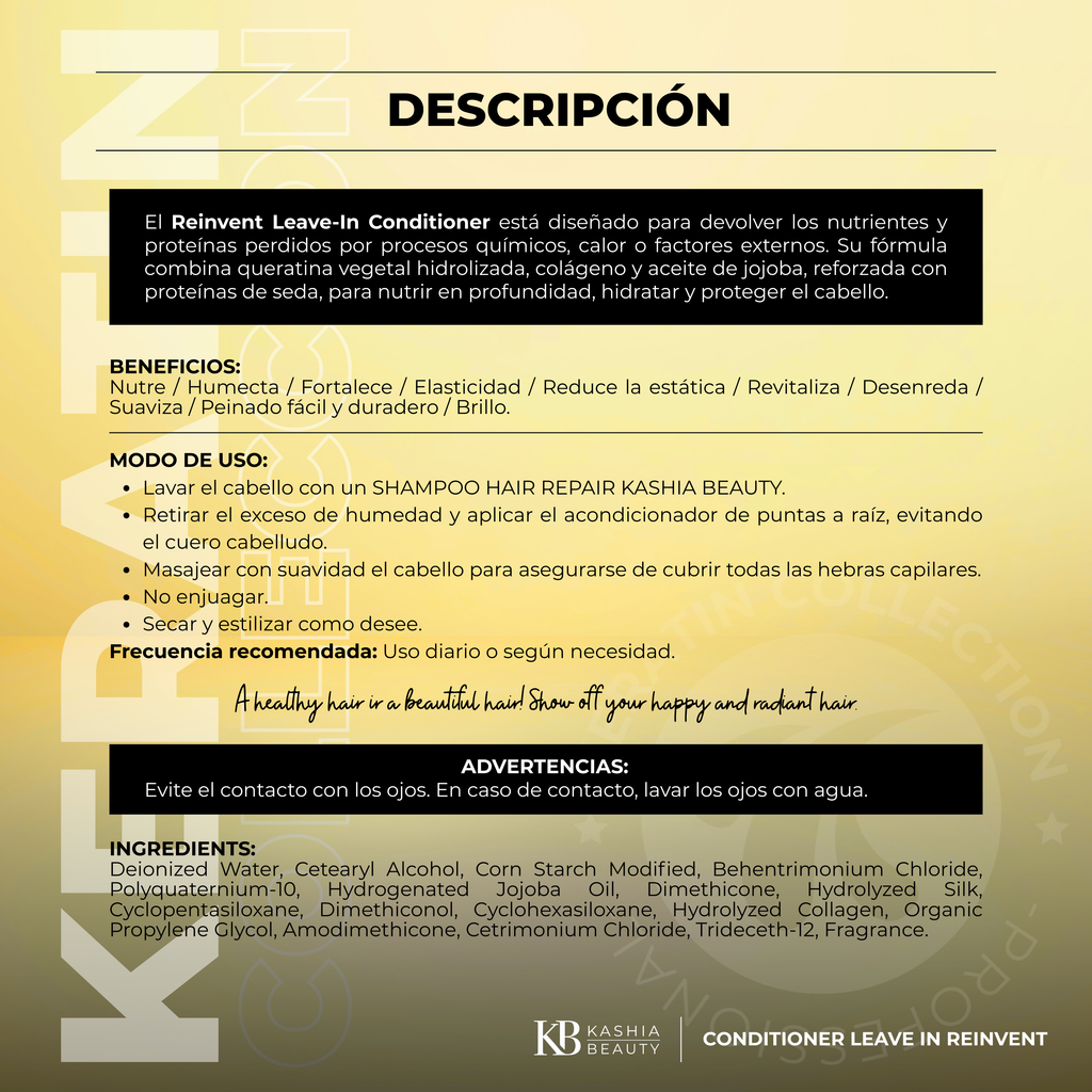 Acondicionador sin aclarado Reinvent 50 ml de Kashia Beauty