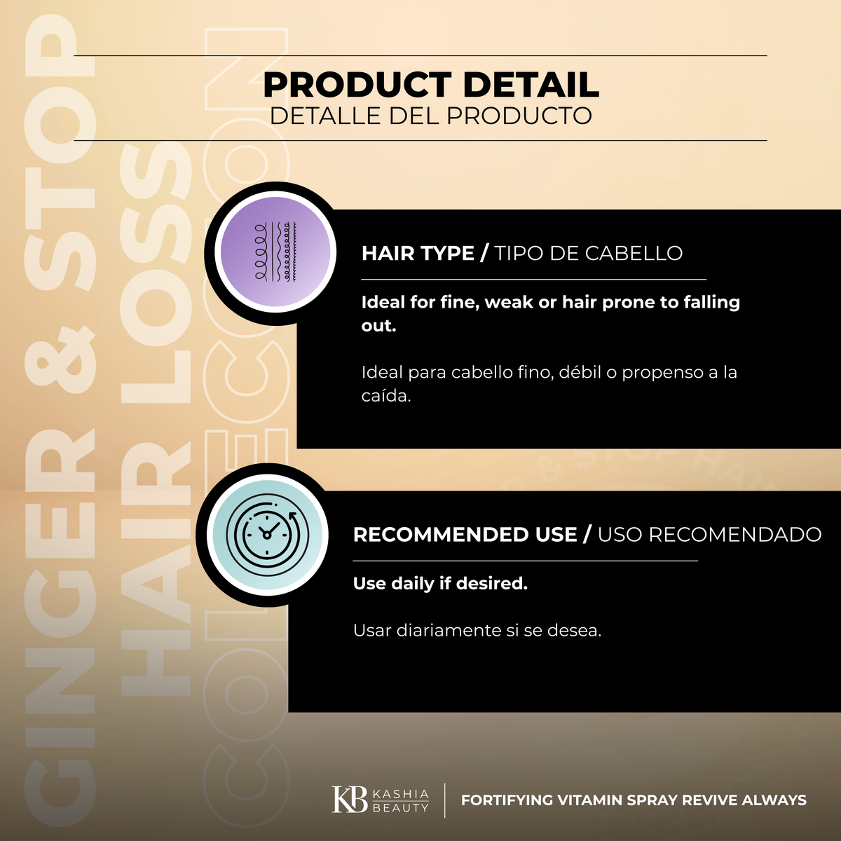 Spray Vitamínico Fortificante Revive Always 150 ml de Kashia Beauty