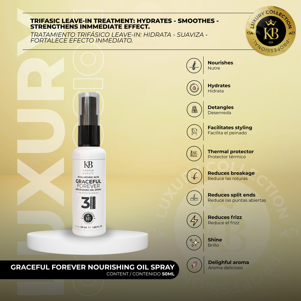 Aceite nutritivo en spray Graceful Forever 50ml de Kashia Beauty
