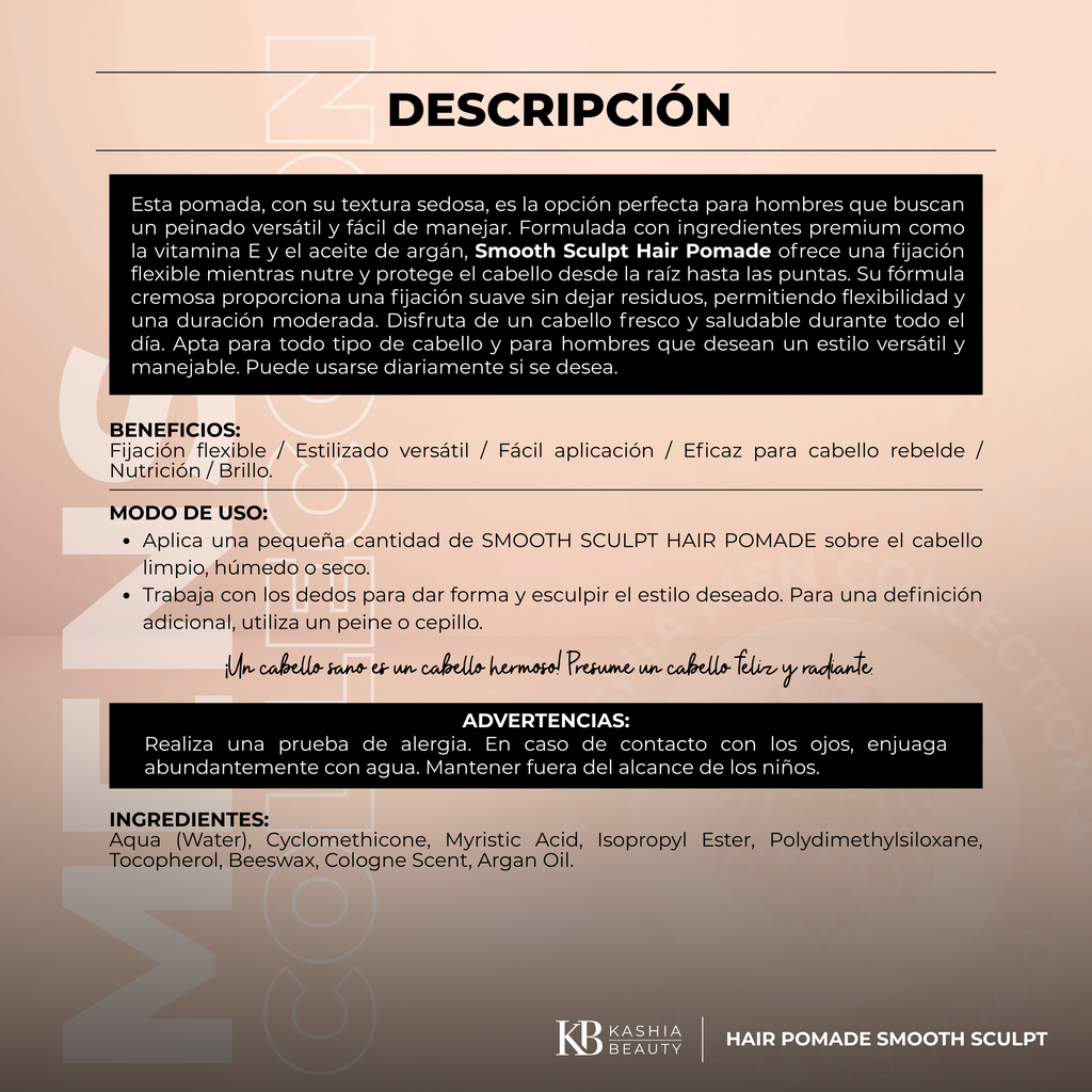 Pomada para el cabello Smooth Sculpt 100g de Kashia Beauty
