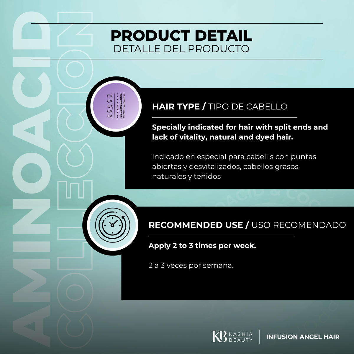 Infusión de aminoácidos Angel Hair 60ml de Kashia Beauty