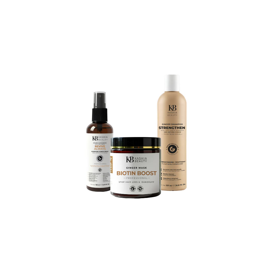 Kit de fuerza y crecimiento de jengibre de Kashia Beauty