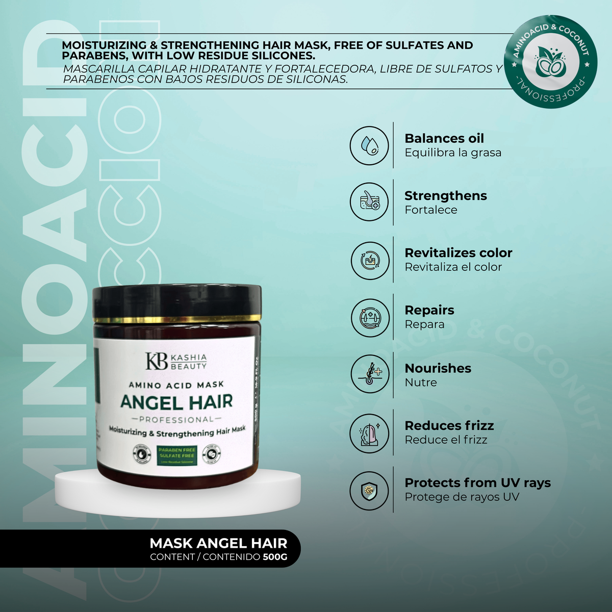 Kit protector de color Angel Hair de Kashia Beauty