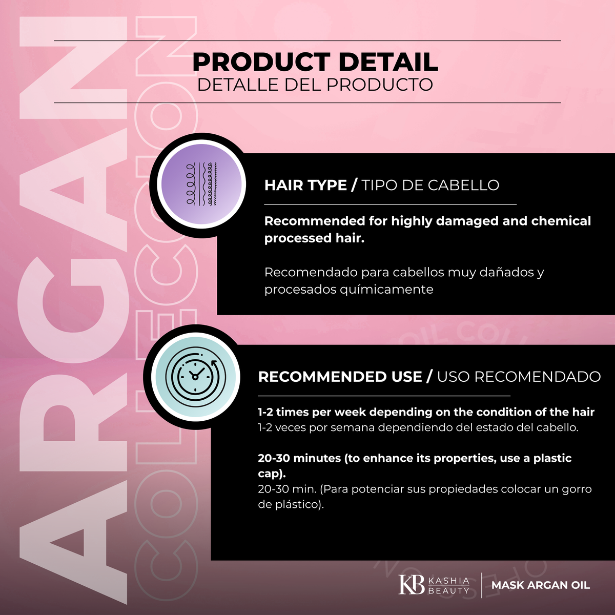 Mascarilla de Aceite de Argán 500g de Kashia Beauty