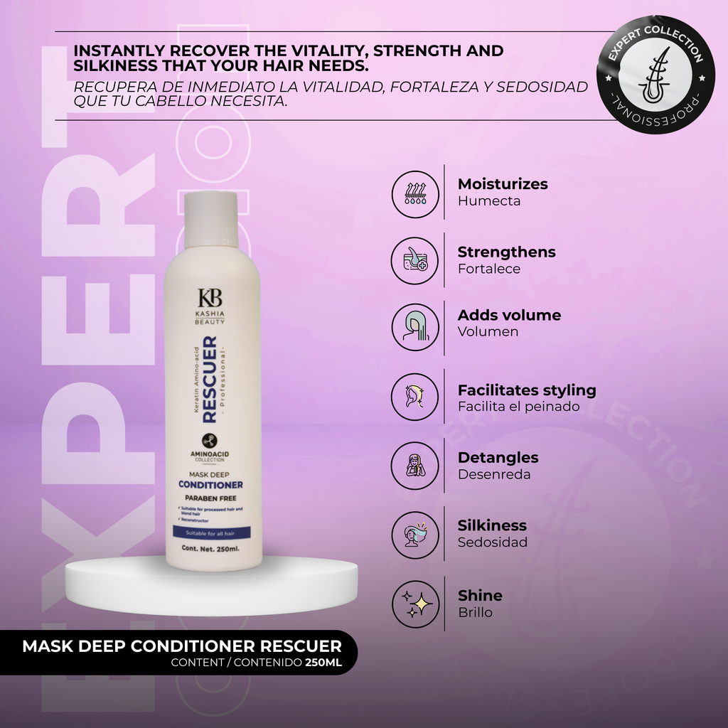 Mascarilla Acondicionadora Profunda Rescuer 250ml de Kashia Beauty