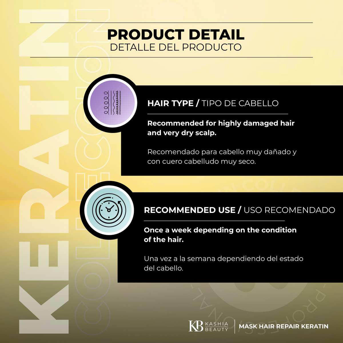 Mascarilla Reparadora Capilar de Keratina 100g de Kashia Beauty
