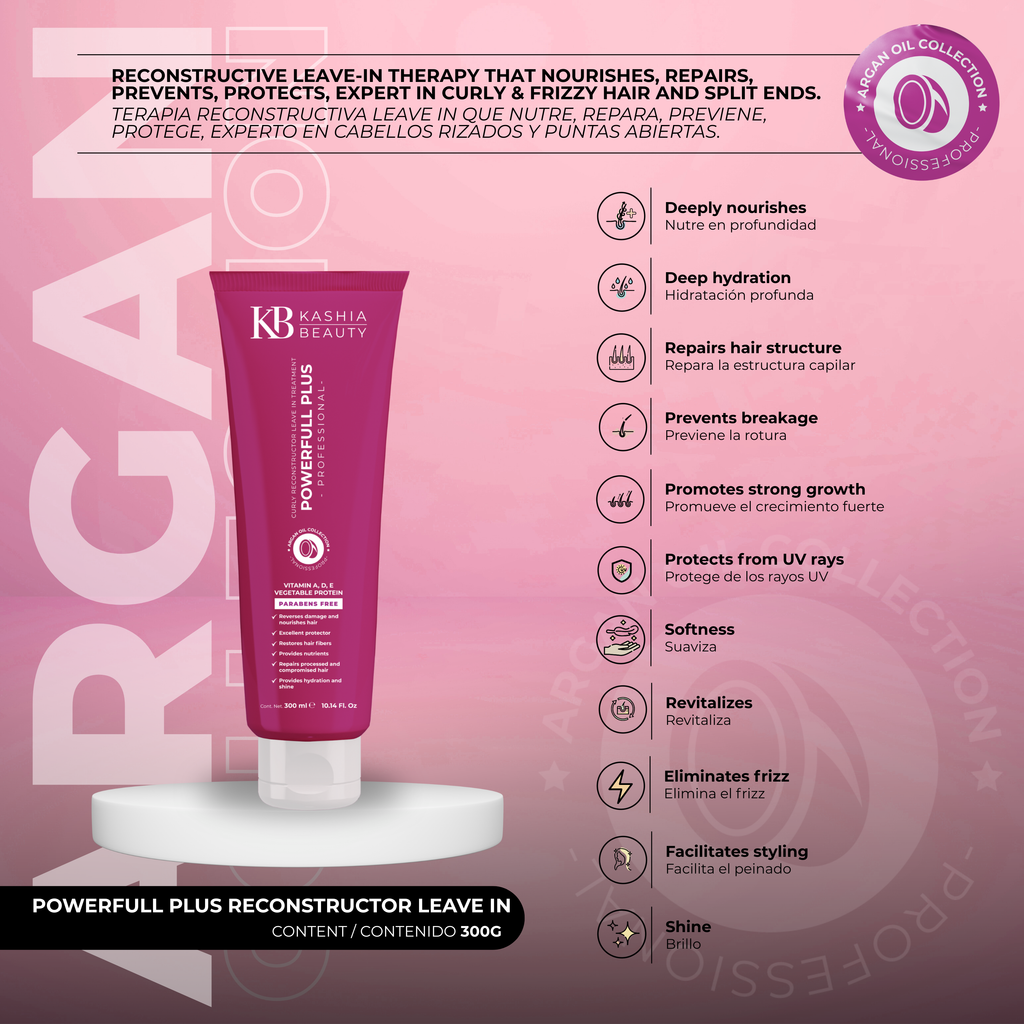 Reconstructor Leave-In Powerfull Plus Curly 300ml de Kashia Beauty