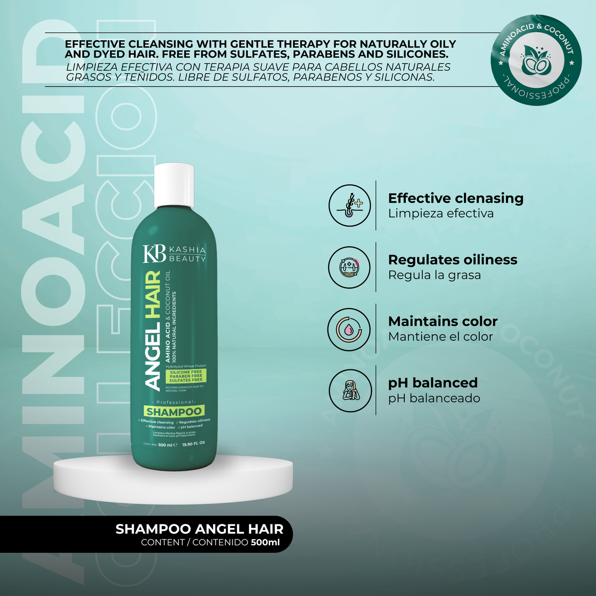 Champú Angel Hair 500ml de Kashia Beauty