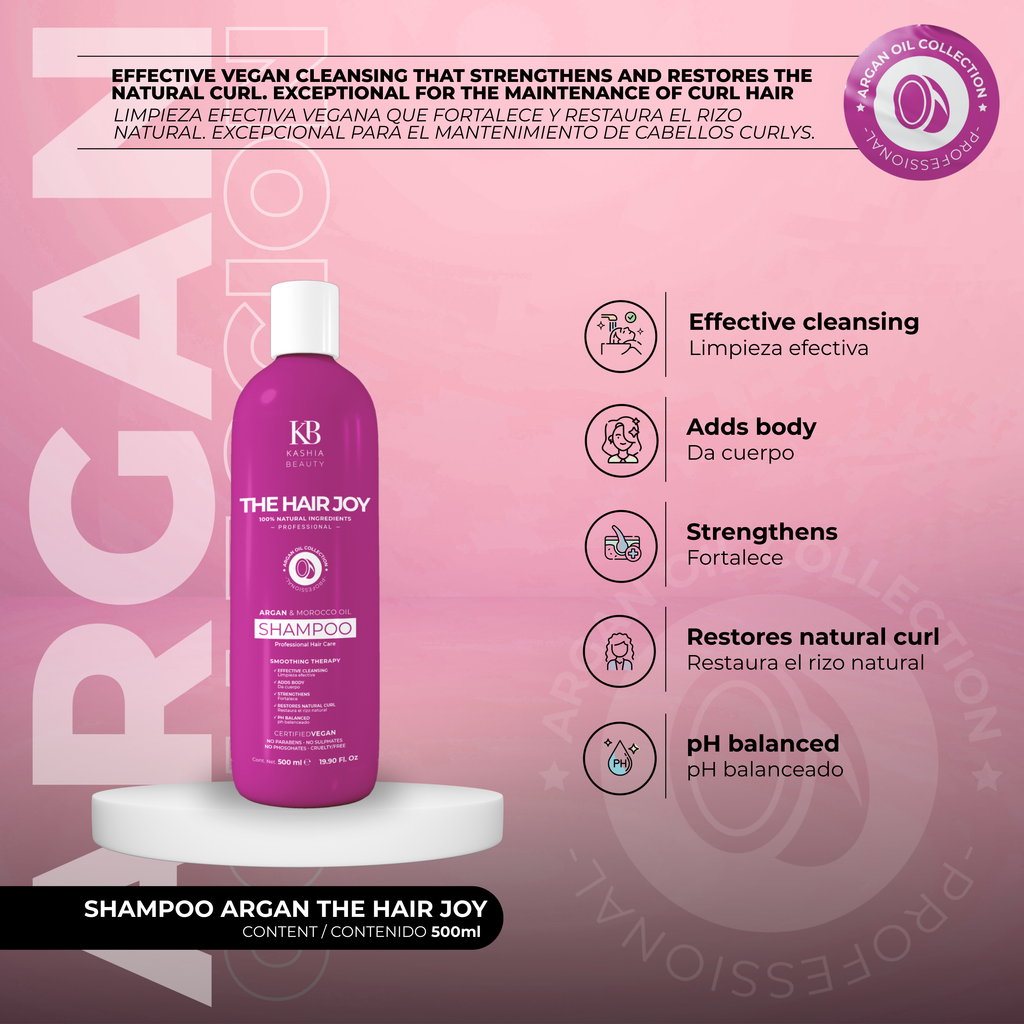 Champú de Argán The Hair Joy 500ml de Kashia Beauty