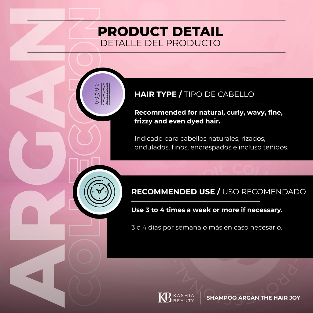 Champú de Argán The Hair Joy 500ml de Kashia Beauty