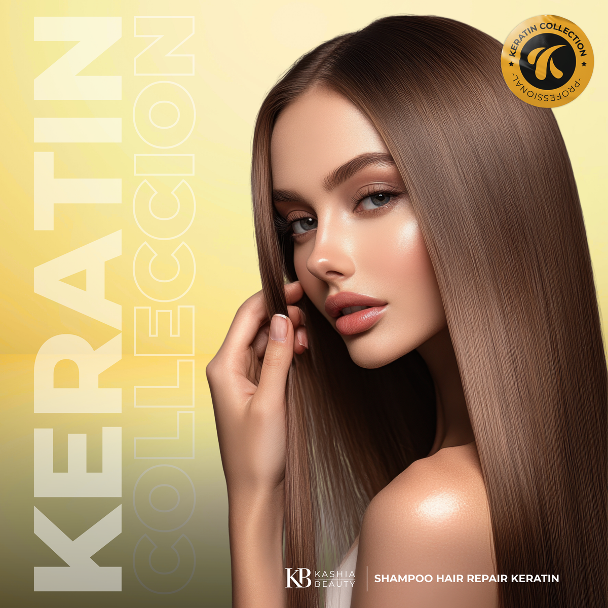 Champú reparador de queratina para el cabello 900ml de Kashia Beauty