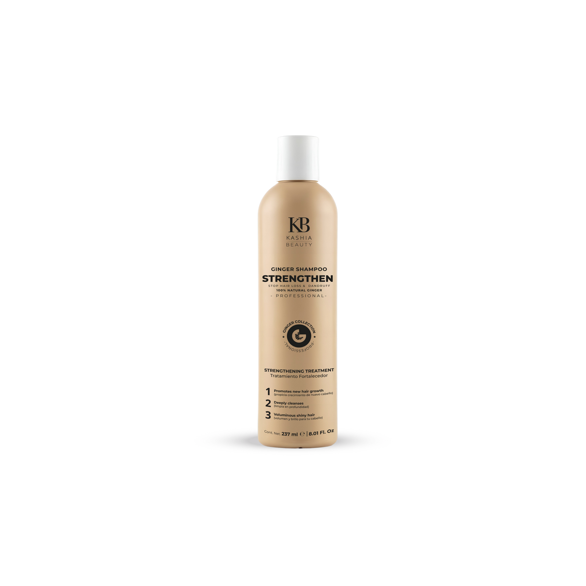 Champú de jengibre fortalecedor 237ml de Kashia Beauty