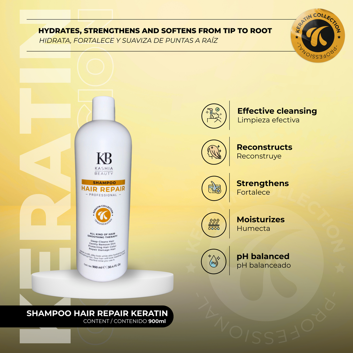 Kit de Reparación Capilar con Keratina de Kashia Beauty