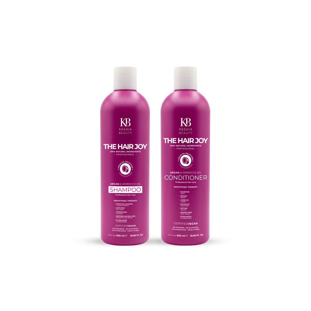 Champú y Acondicionador de Argán The Hair Joy Argan 500ml de Kashia Beauty