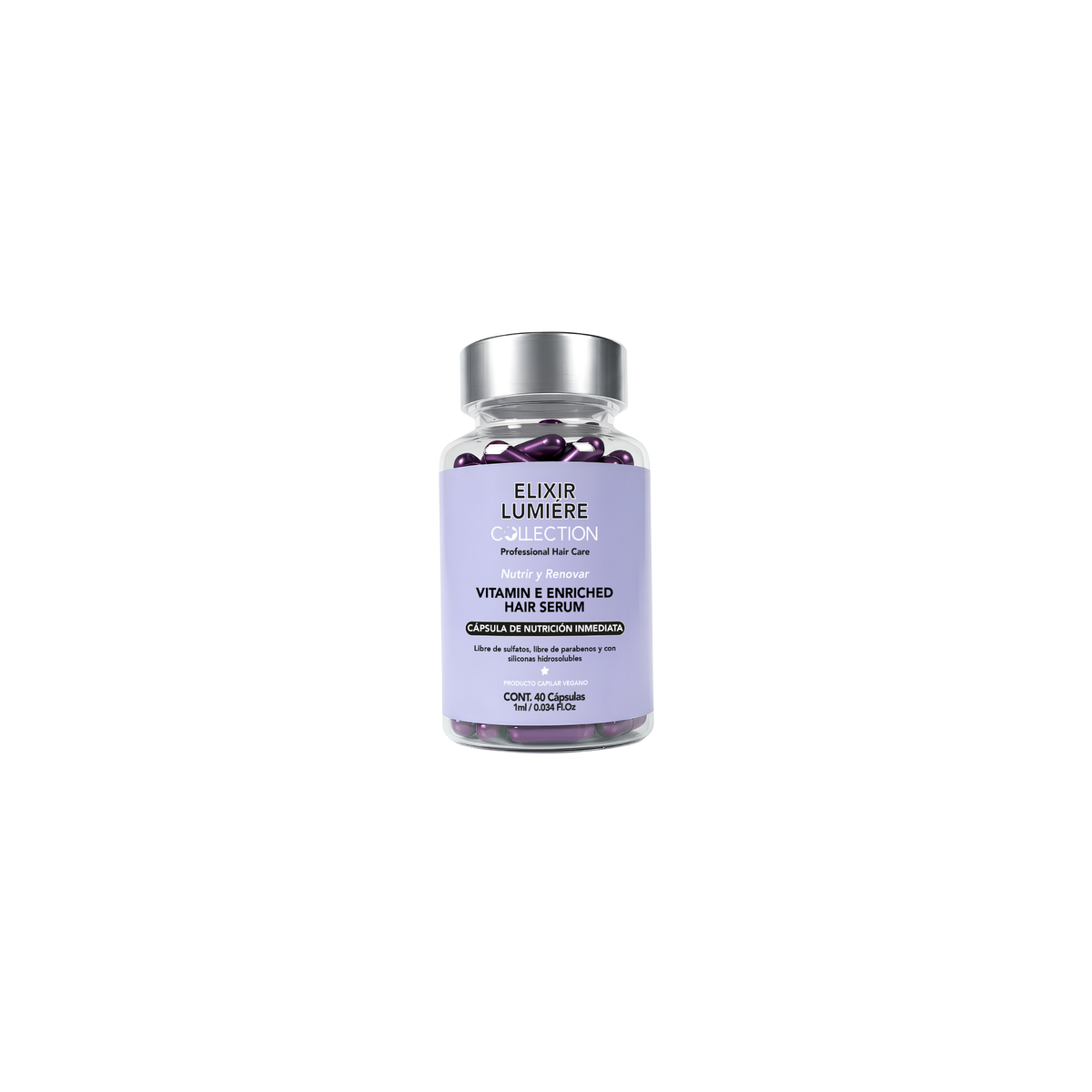 Sérum capilar enriquecido con vitamina E, 40 cápsulas, por Astrid